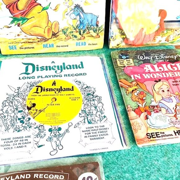 11 Musical STORY LP 45 RPM Walt Disney Disney Land Record Bambi Snow White Peter - Picture 6 of 10